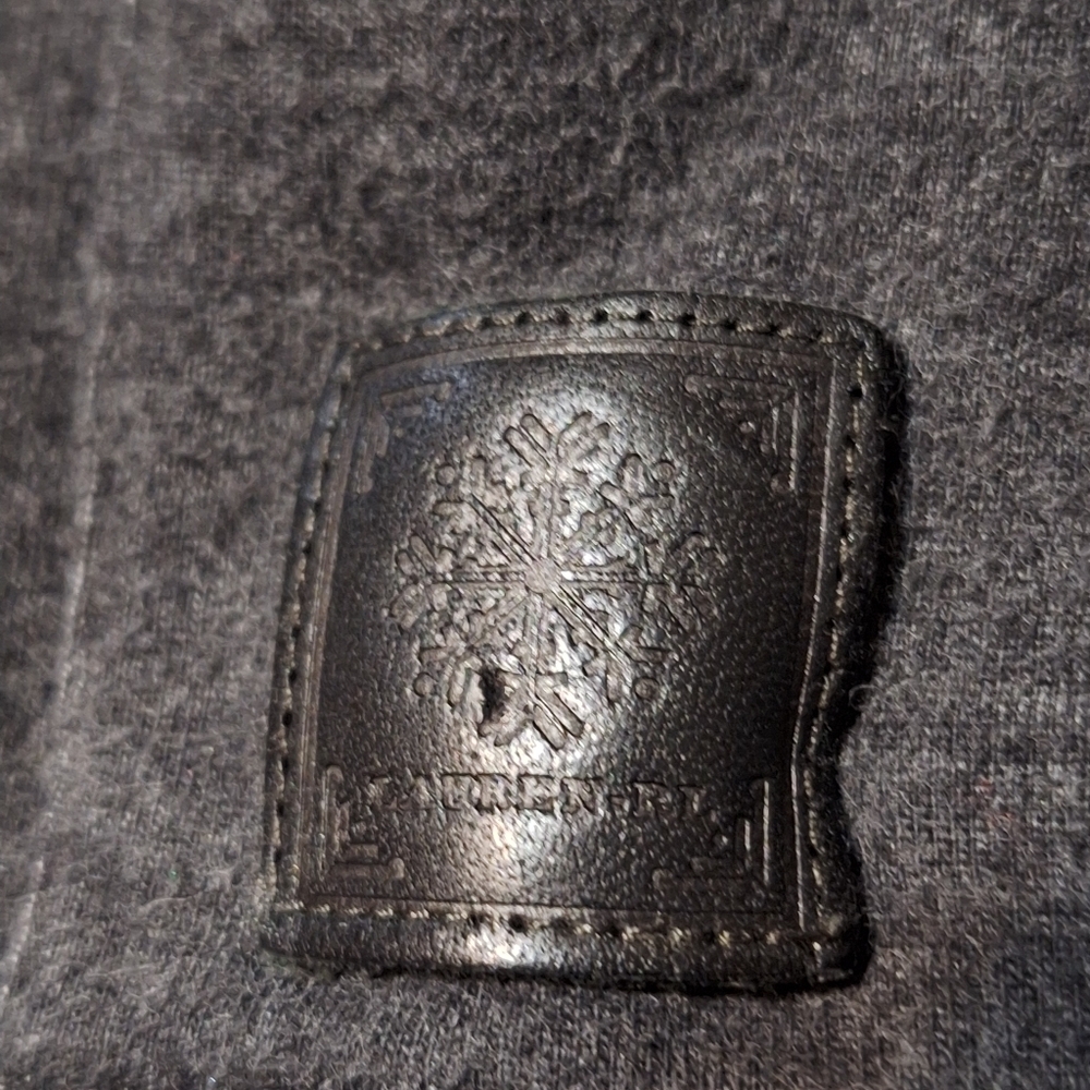 Lauren Ralph Lauren womens Medium gray full zip sweat jacket Heritage Old Money - Picture 2 of 8